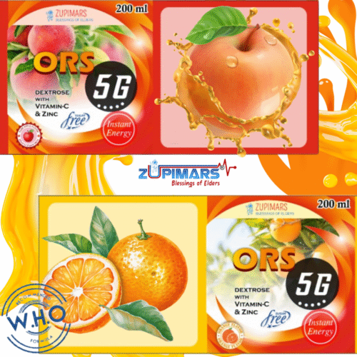 Zupimars Ready-to-Drink ORS bottle for instant hydration.